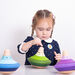 TTS Wooden Twist \x26 Turn Spinning Stacking Tops  hi\-res