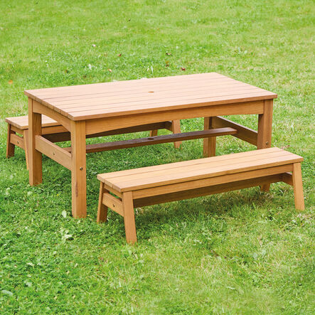 TTS Outdoor Children’s Low Table \x26 Benches Set  hi\-res