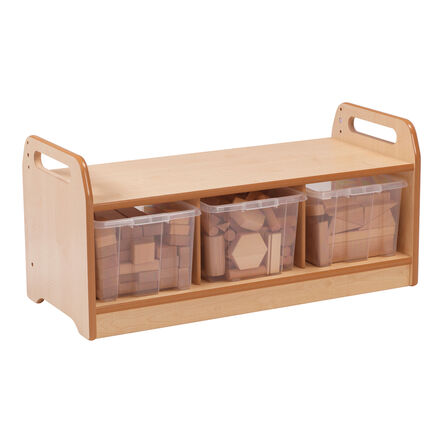 Low Storage Unit Mirror and Wooden Construction Set H430mm  hi\-res