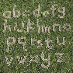 TTS Large Sea Grass Weaving Alphabet Set a-z  hi-res