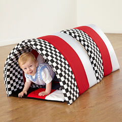 Black and White Striped Soft Baby Tunnel  hi-res