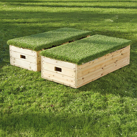 Outdoor Wooden Storage Bench  hi\-res