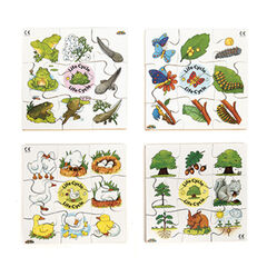 Frog, Duck, Butterfly and Tree Life Cycle Jigsaws  hi-res
