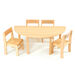 Half Circular Solid Beech Table L120cm  hi\-res