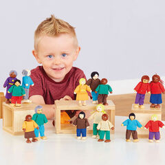 TTS Wooden Small World Diversity Family Figures  hi-res