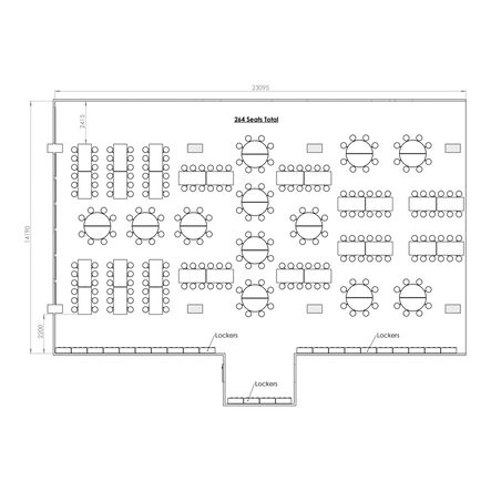Spaceright 16 Seater Rectangular Folding Tables  hi\-res
