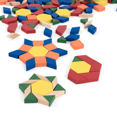 Wooden Geometric Pattern Blocks 250pk  hi-res
