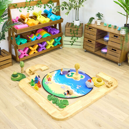TTS Recordable Small World Beach \x26 Sea Scape Play Mat  hi\-res