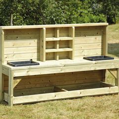 Outdoor Wooden Messy Play Station H107 x W50 x L180cm  hi-res