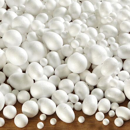 Assorted Polystyrene Balls and Eggs 550pk  hi\-res