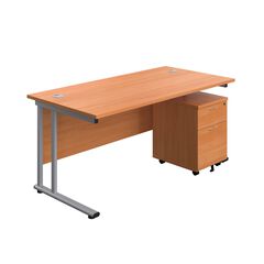 Single Pedestal and Desk Bundle Deal  hi-res