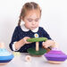 TTS Wooden Twist \x26 Turn Spinning Stacking Tops  hi\-res