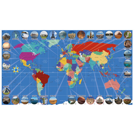 TTS World Landmarks Map Signboards W0.45 x L0.8m  hi\-res