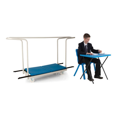 40 Titan Exam Desks \x26 Trolley Bundle Deal  hi\-res