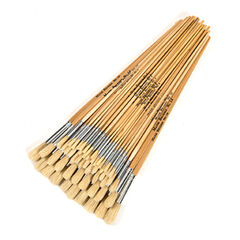Long Handled Round Hog Hair Paint Brushes 60pk  hi-res