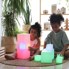 TTS Sensory ICT Glow Construction Blocks 12pk  hi-res