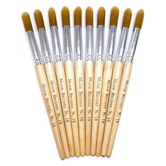 Golden Nylon Short Round Brush Size 18 10pk  hi-res