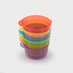 Translucent Rainbow Sand Water Play Pouring Bowls 6pk  hi-res