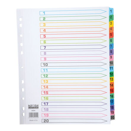 EASTLIGHT Extra Wide A4 Numerical Index Dividers  hi\-res