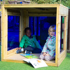 Outdoor Wooden Sensory Den Cube  hi-res