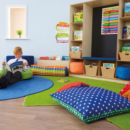 TTS Wooden Bookcase with Seating H1700 x W1500 x D500mm  hi\-res