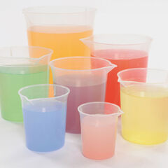 Plastic Graduated Measuring Beaker Set 7pk  hi-res