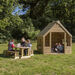 Outdoor Wooden Playhouse Shelter with Table \x26 Benches  hi\-res