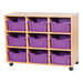 Mobile 9 Bay Tray Storage Unit For Deep Trays  hi\-res