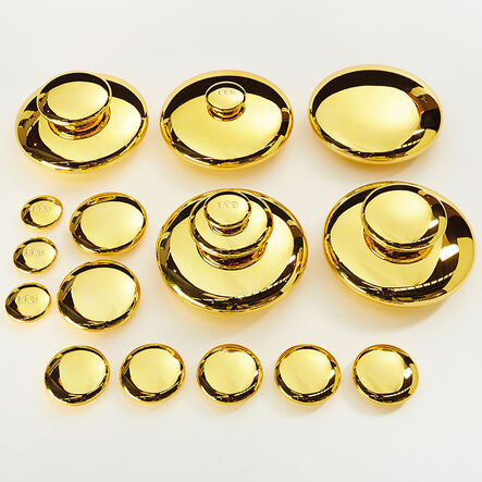 TTS Sensory Mirrored Stacking Pebbles Gold 20pk Gold hi\-res