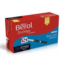 Berol&reg; Drywipe Slim Barrel Pens Broad Tip - Black 192pk  hi-res