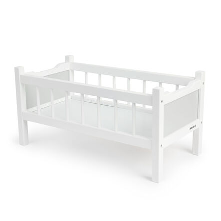 Role Play Doll Wooden White Cot Bed  hi\-res
