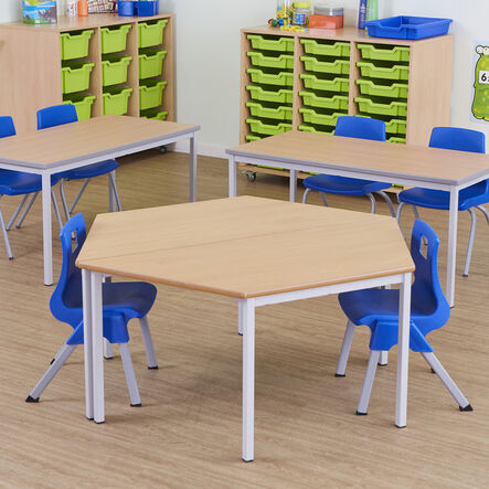 Trapezoidal Fully Welded Tables  hi\-res