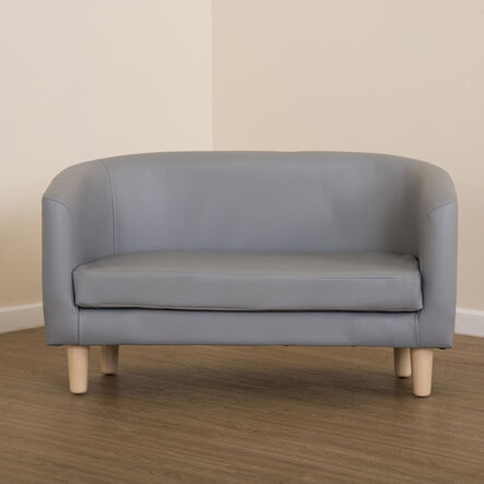 Geo Wipe Clean Antimicrobial Grey Tub Seating  hi\-res