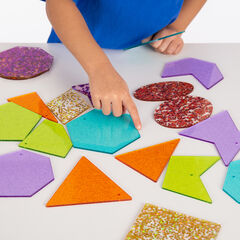 Glitter Rainbow Shapes  hi-res