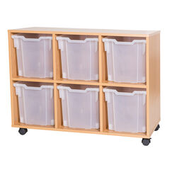 Mobile Triple Tray Storage Unit 6 Jumbo  hi-res