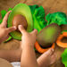 Natural Rubber Toddler Fruit \x26 Veg Chewables  hi\-res