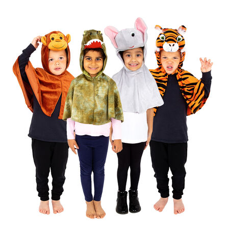 Role Play Dressing Up Animal Capes 4pk  hi\-res
