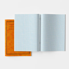 A4 Exercise Book 5mm Squares 80pg Orange 50pk Orange hi-res