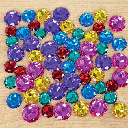 Assorted Size Sparkling Jewel Counters 60pcs  hi\-res