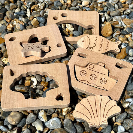 Little Looking Wooden Shape Finders 12pk  hi\-res