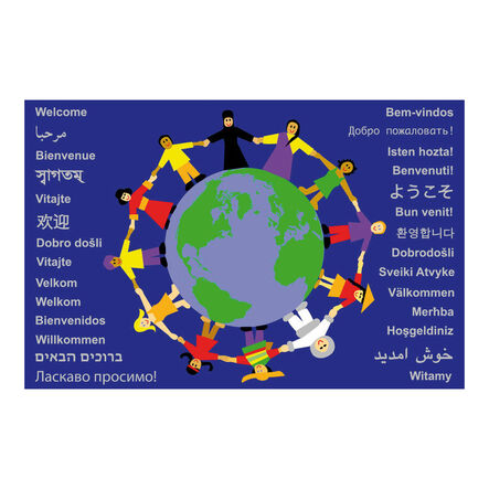 Multicultural Welcome Languages Carpet 2m x 1.3m  hi\-res