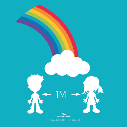 TTS 1m Social Distancing Floor Stickers  hi\-res