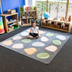 Pebble Placement Classroom Carpet 2m x 2m  hi-res