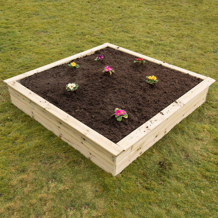 Wooden Square Sand Box and Planter  hi\-res