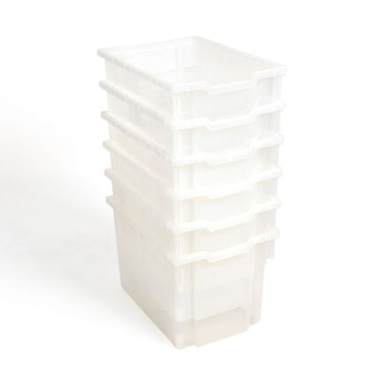 Gratnells Storage Trays 6 Pack Clear Deep Clear hi\-res