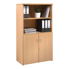 Cupboard with Storage Shelving Beech H1440mm  hi-res