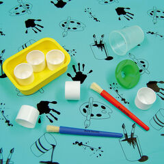 Blue Plastic Table Cover 1.5x1.5m  hi-res