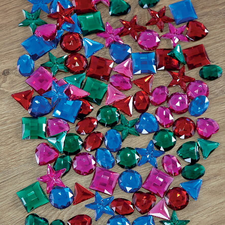 Large Sparkling Jewel Shape Counters 94pcs  hi\-res