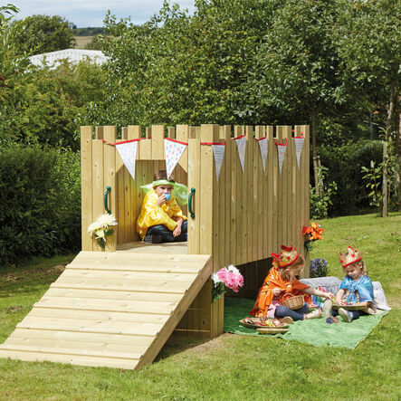 TTS Outdoor Wooden Role Play Castle H150 x W240 x D120cm  hi\-res