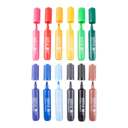 Berol® Colour Marker Pens Bullet Broad Tip Assorted Colours  hi\-res